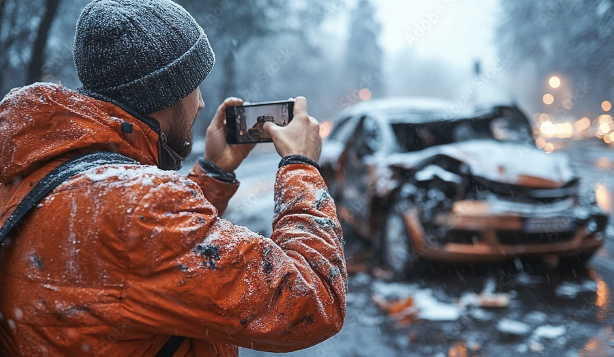 Insurance claim before and after accident proof-of-capture record
